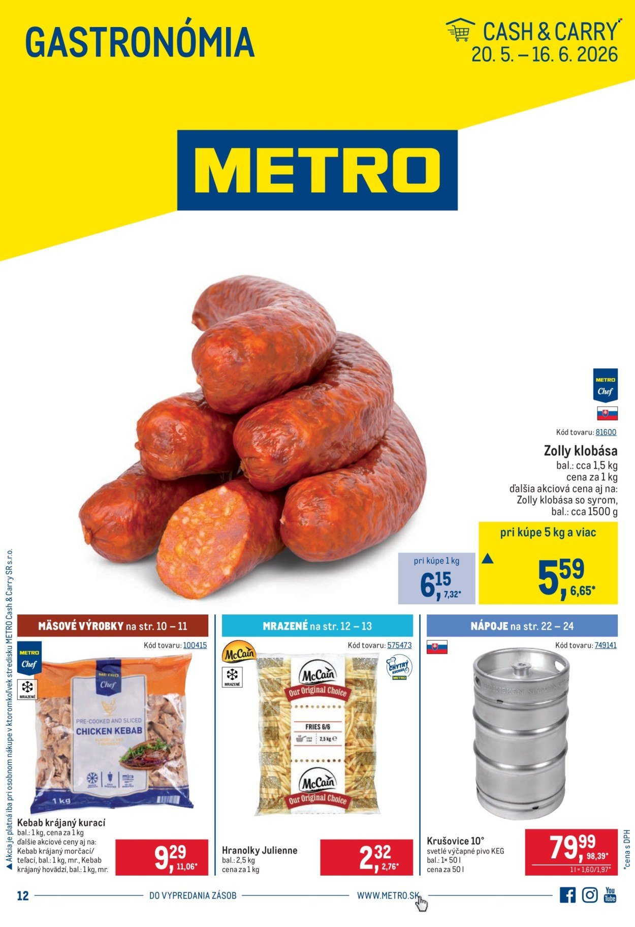 METRO leták - Gastronómia (2026-05-20 - 2026-06-16) | 1