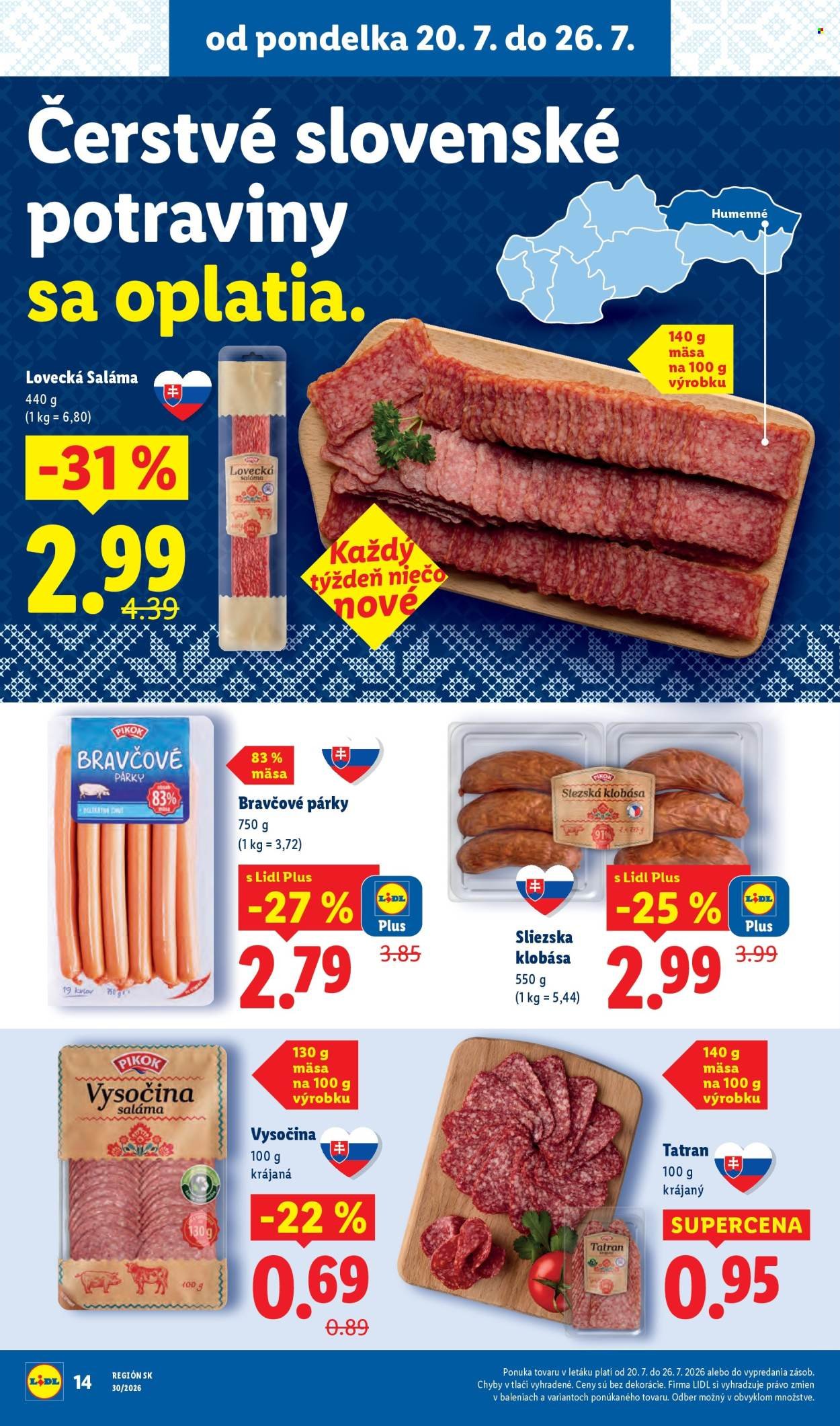 LIDL leták - Od pondelka 20.7.2026