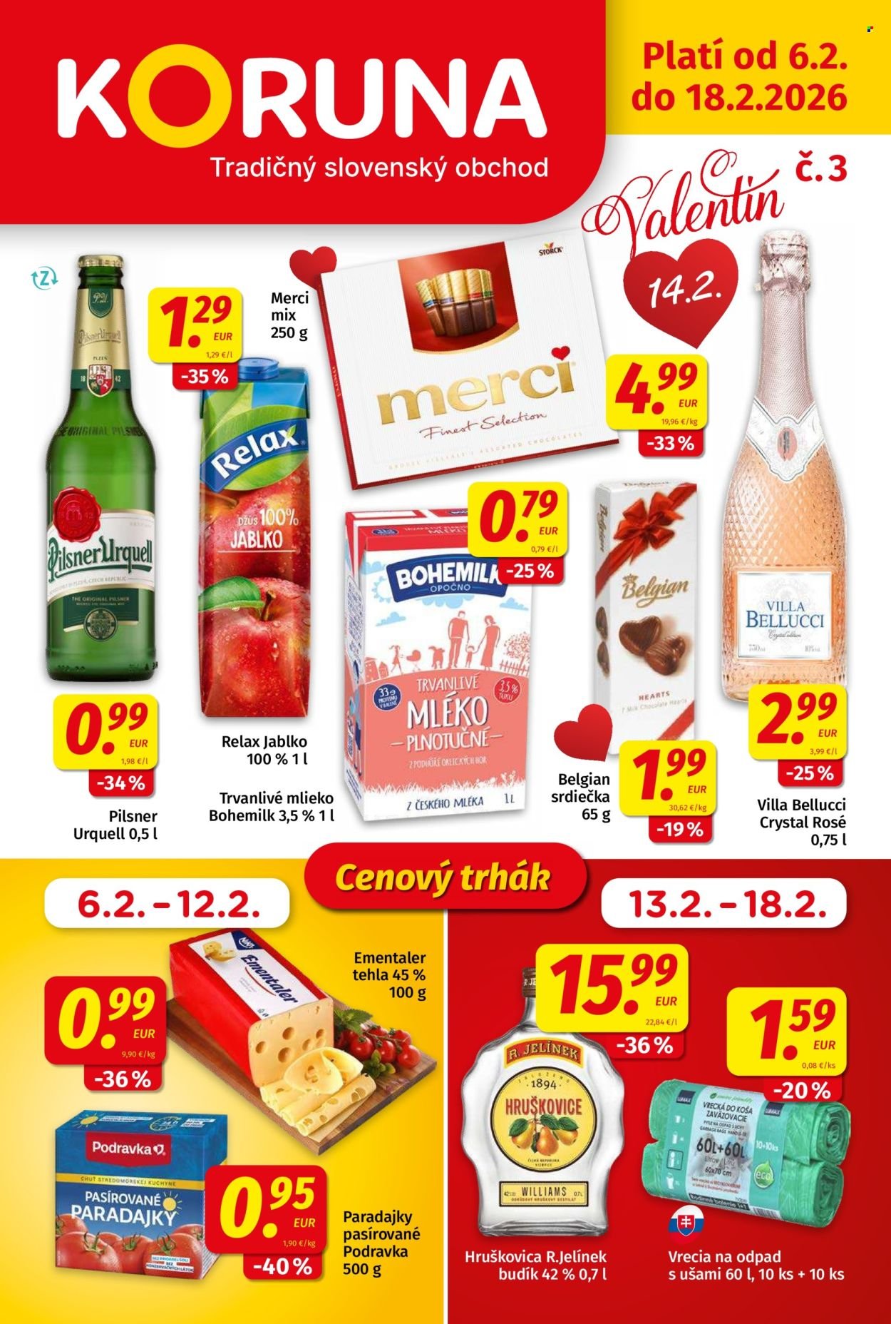 POTRAVINY KORUNA leták - Od piatka 6.2.2026 (2026-02-06 - 2026-02-18) | 1