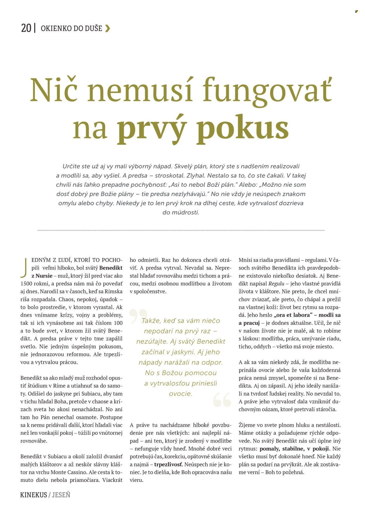 KINEKUS leták - K-Magazín Jeseň 2025 (2025-10-28) | 20