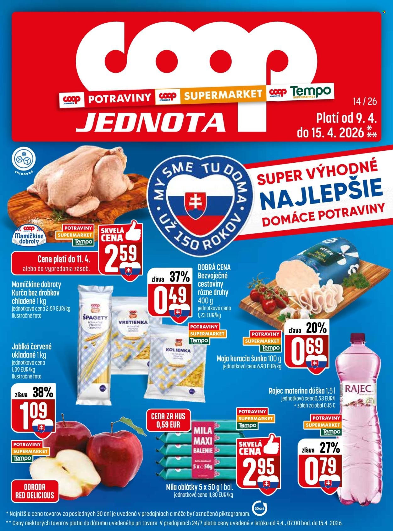COOP JEDNOTA leták - Od štvrtka 9.4.2026 (2026-04-09 - 2026-04-15) | 1