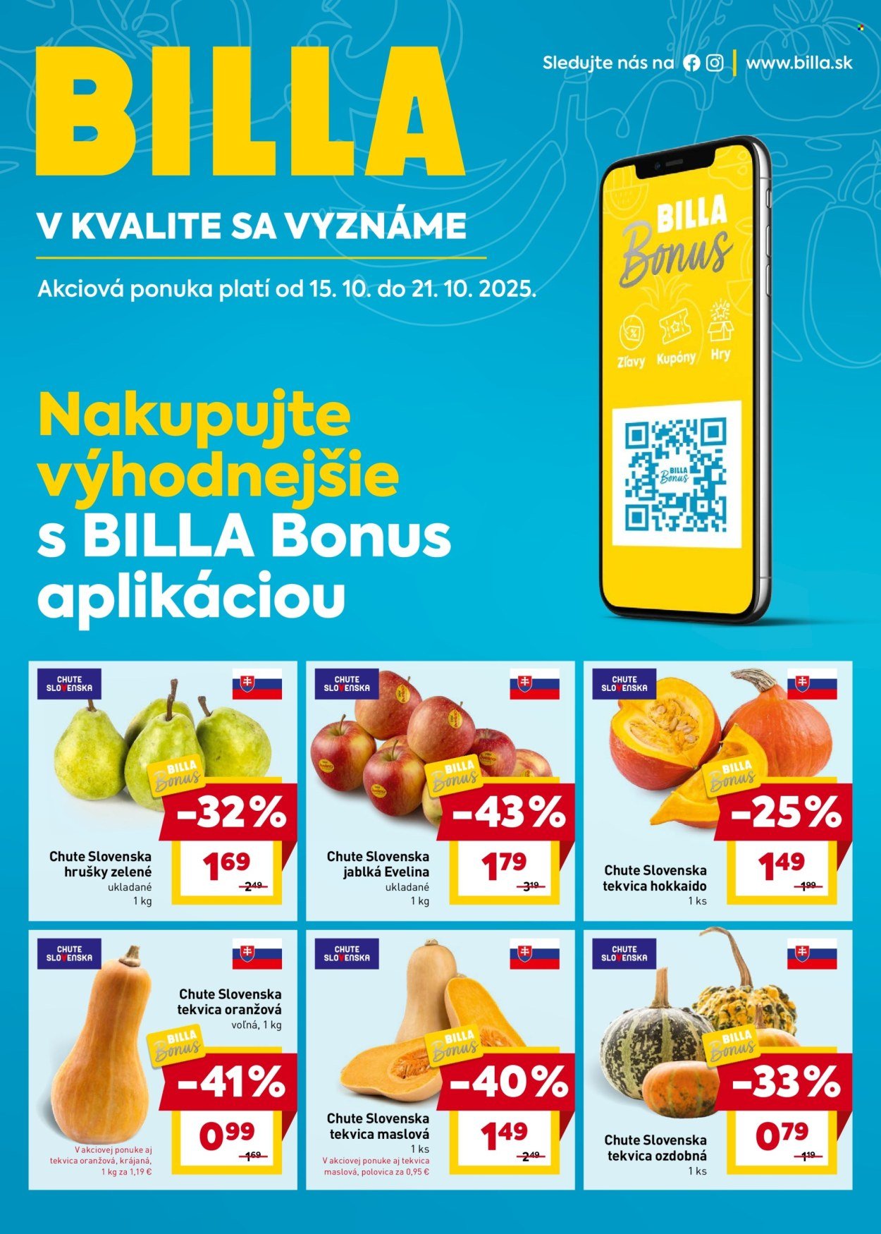 BILLA leták - Bonus leták (2025-10-15 - 2025-10-21) | 1