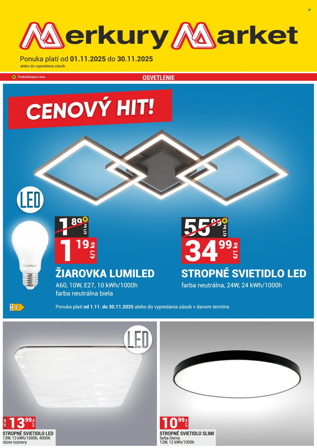 MERKURY MARKET leták - CENOVÝ HIT! (2025-11-01 - 2025-11-30) | 1