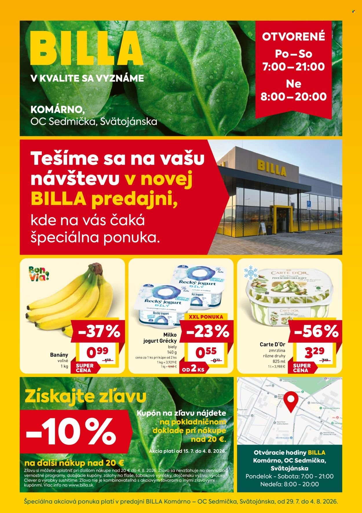 BILLA leták - Nová predajňa Komárno