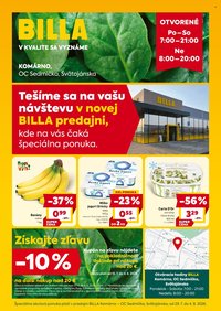 BILLA leták - Nová predajňa Komárno