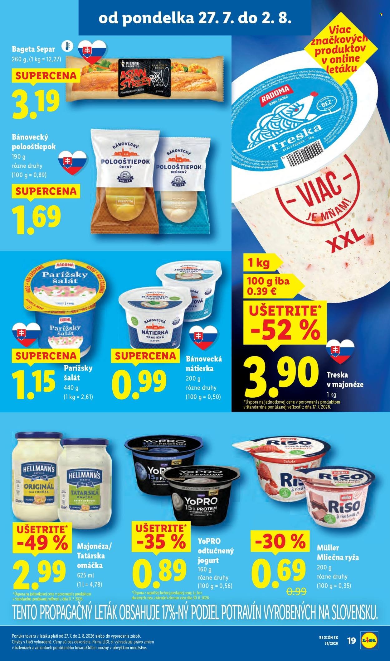 LIDL leták - Od pondelka 27.7.2026