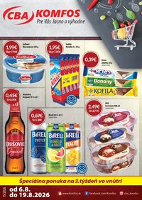 CBA KOMFOS leták - Výhodná ponuka - opäť lacnejšie