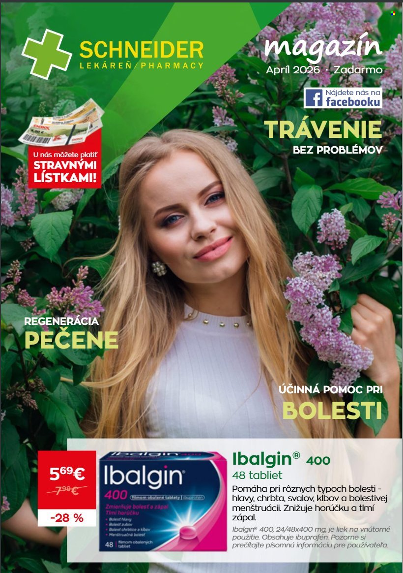 SCHNEIDER LEKÁREŇ leták - Od stredy 1.4.2026 (2026-04-01 - 2026-04-30) | 1