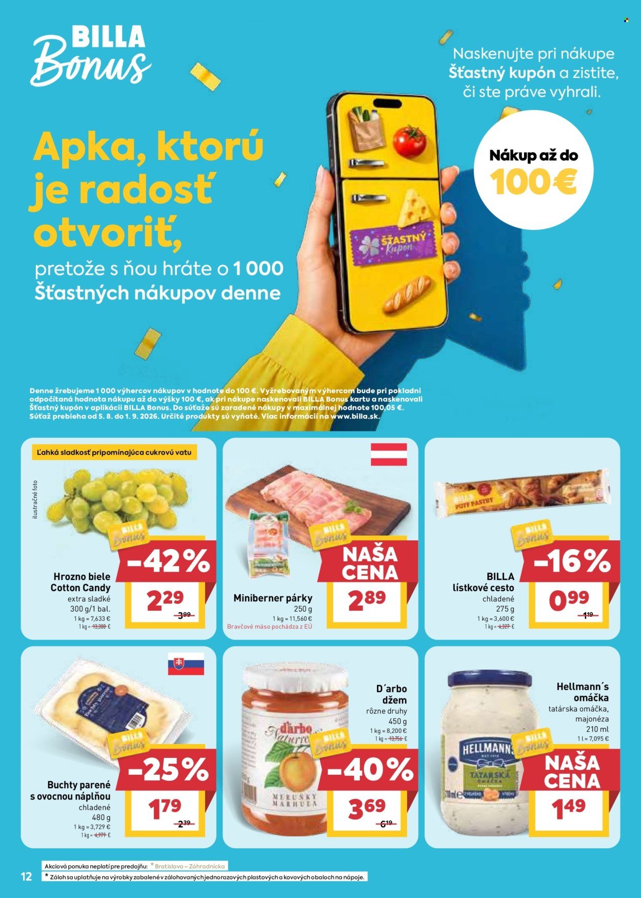 BILLA leták - Od stredy 12.8.2026