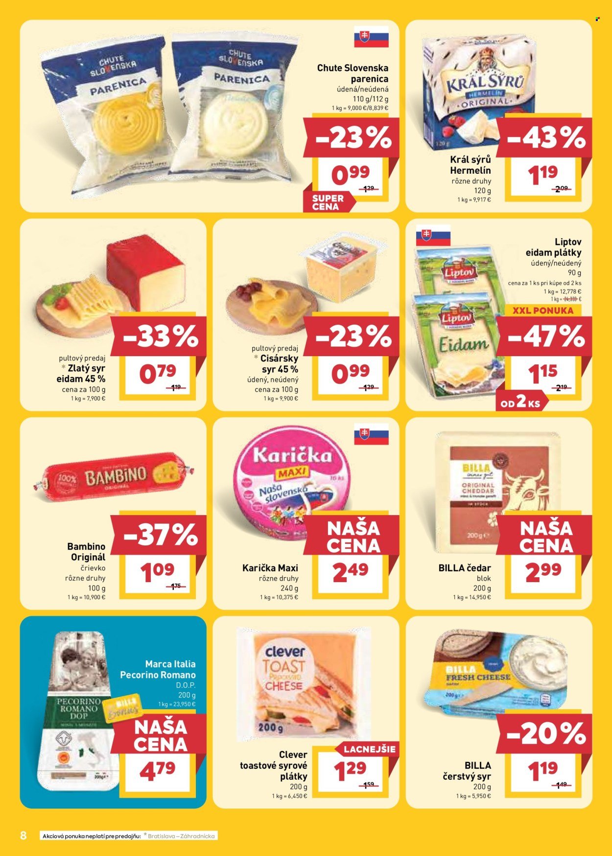BILLA leták - Od stredy 12.8.2026