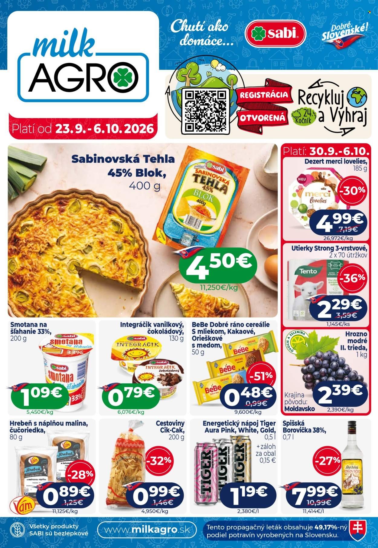 MILK AGRO leták - Od stredy 23.9.2026