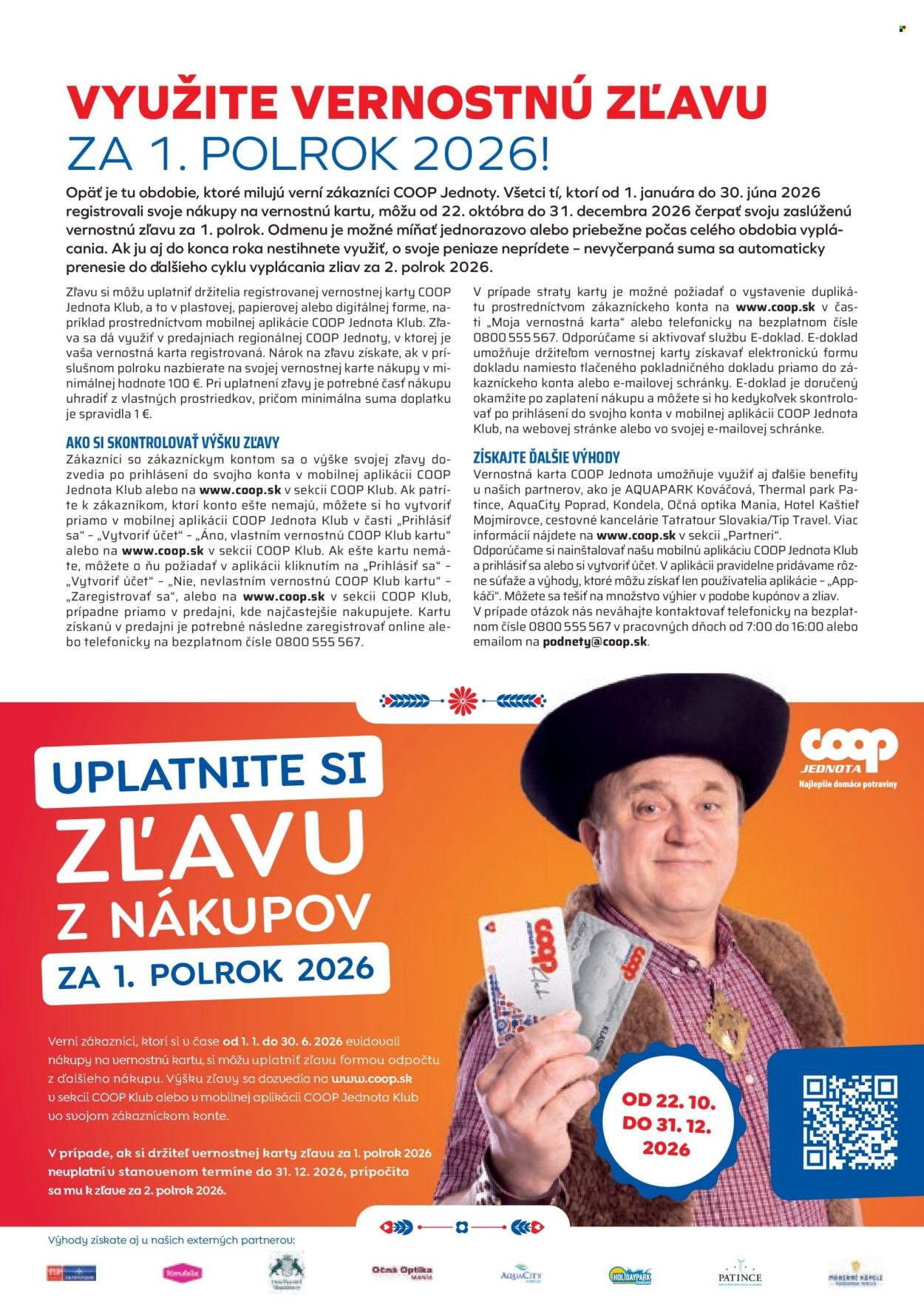 COOP JEDNOTA leták - Od štvrtka 1.10.2026