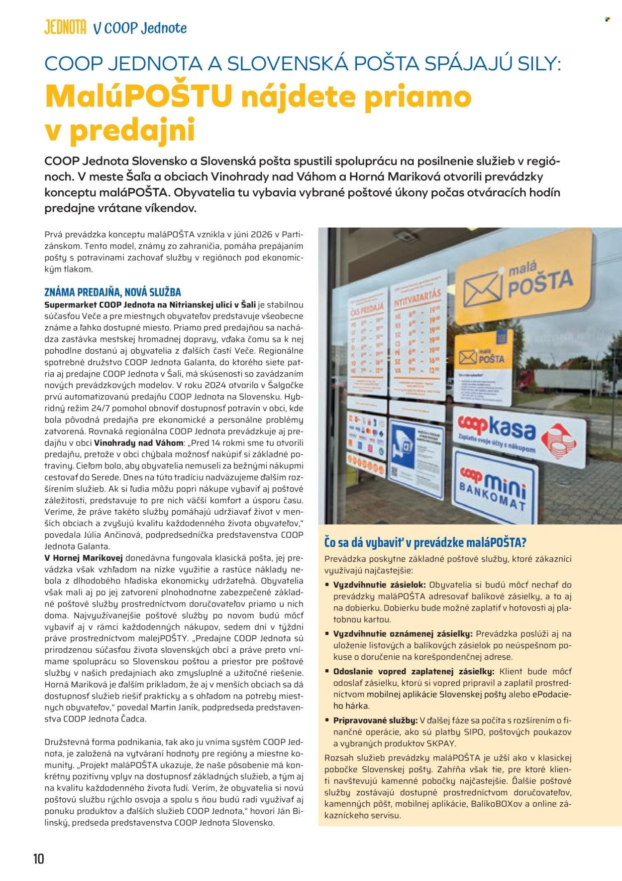 COOP JEDNOTA leták - Od štvrtka 1.10.2026