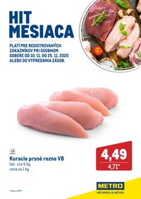 METRO leták - Hit mesiaca - Kuracie prsné rezne (2025-11-10 - 2025-11-25)