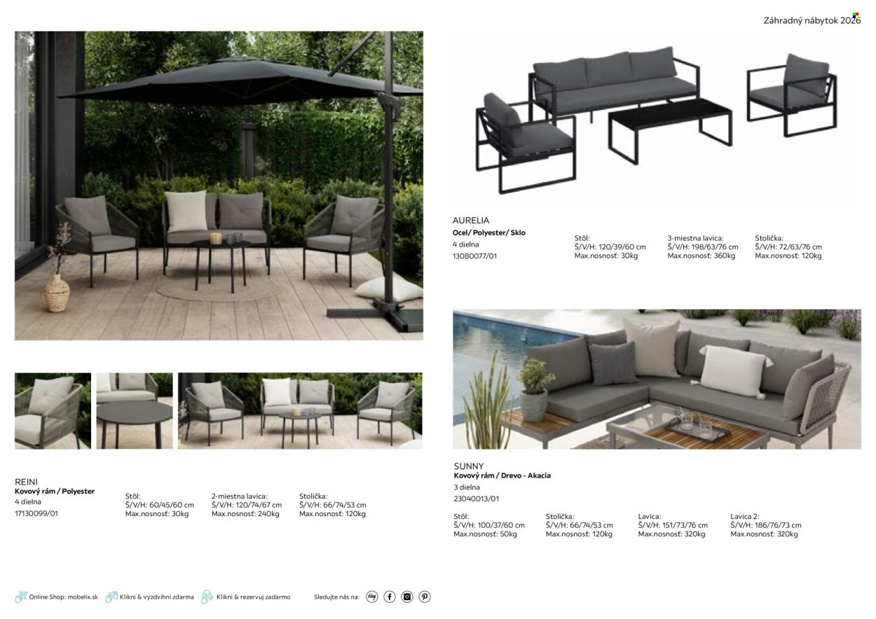 MÖBELIX leták - Katalóg záhradný nábytok (2026-03-01 - 2026-09-30) | 13