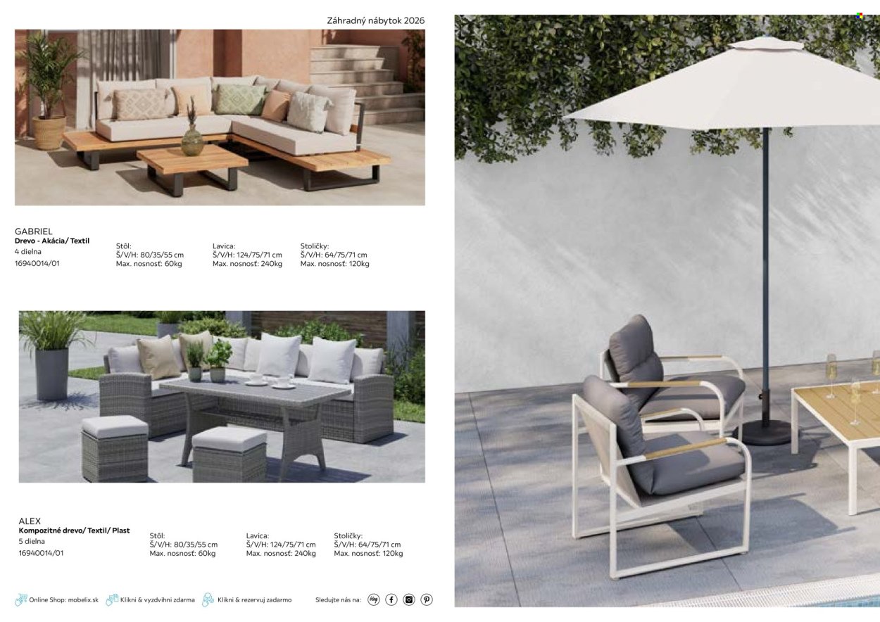 MÖBELIX leták - Katalóg záhradný nábytok (2026-03-01 - 2026-09-30) | 16