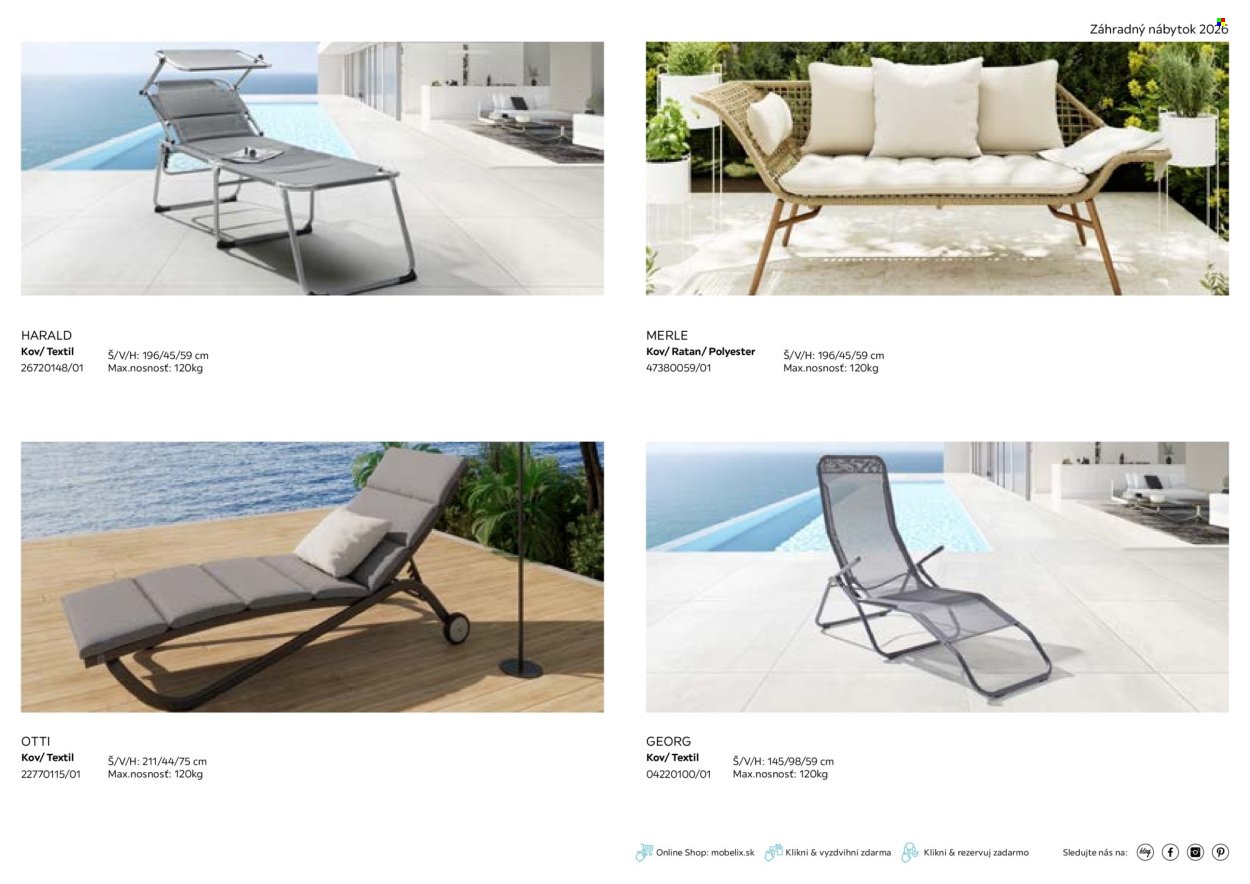 MÖBELIX leták - Katalóg záhradný nábytok (2026-03-01 - 2026-09-30) | 44