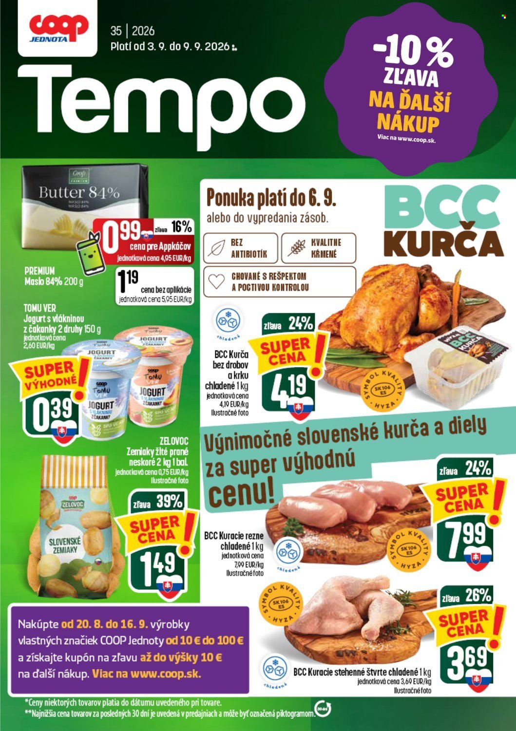 COOP JEDNOTA leták - Od štvrtka 3.9.2026