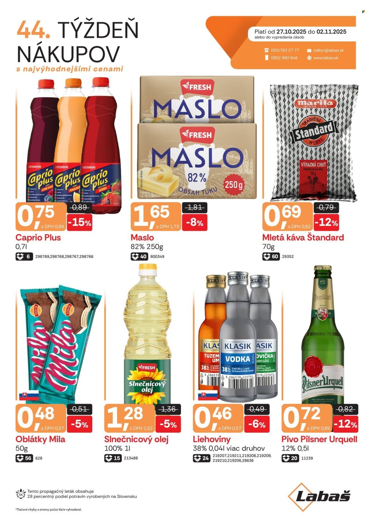 LABAŠ leták - Týždeň nákupov (2025-10-27 - 2025-11-02) | 1