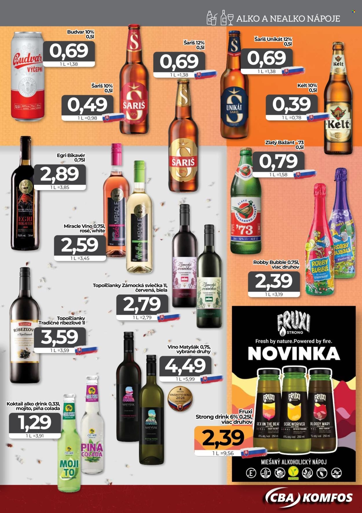 CBA KOMFOS leták - Výhodná ponuka - opäť lacnejšie