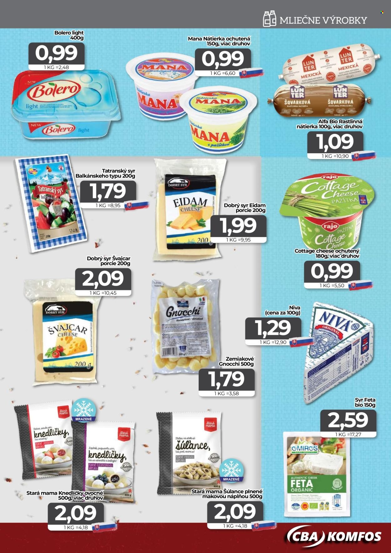 CBA KOMFOS leták - Výhodná ponuka - opäť lacnejšie