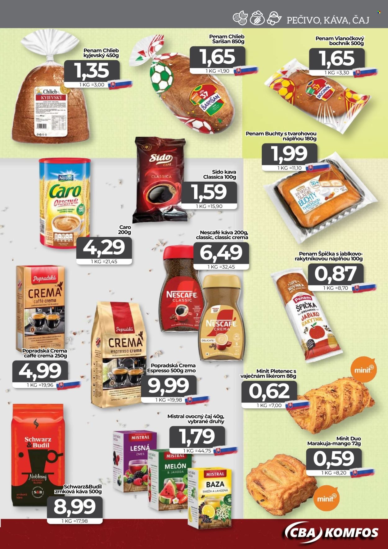 CBA KOMFOS leták - Výhodná ponuka - opäť lacnejšie