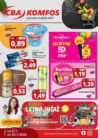 CBA KOMFOS leták - Výhodná ponuka - opäť lacnejšie