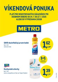 METRO leták - Víkendová ponuka - drogéria (2025-07-24 - 2025-07-27)