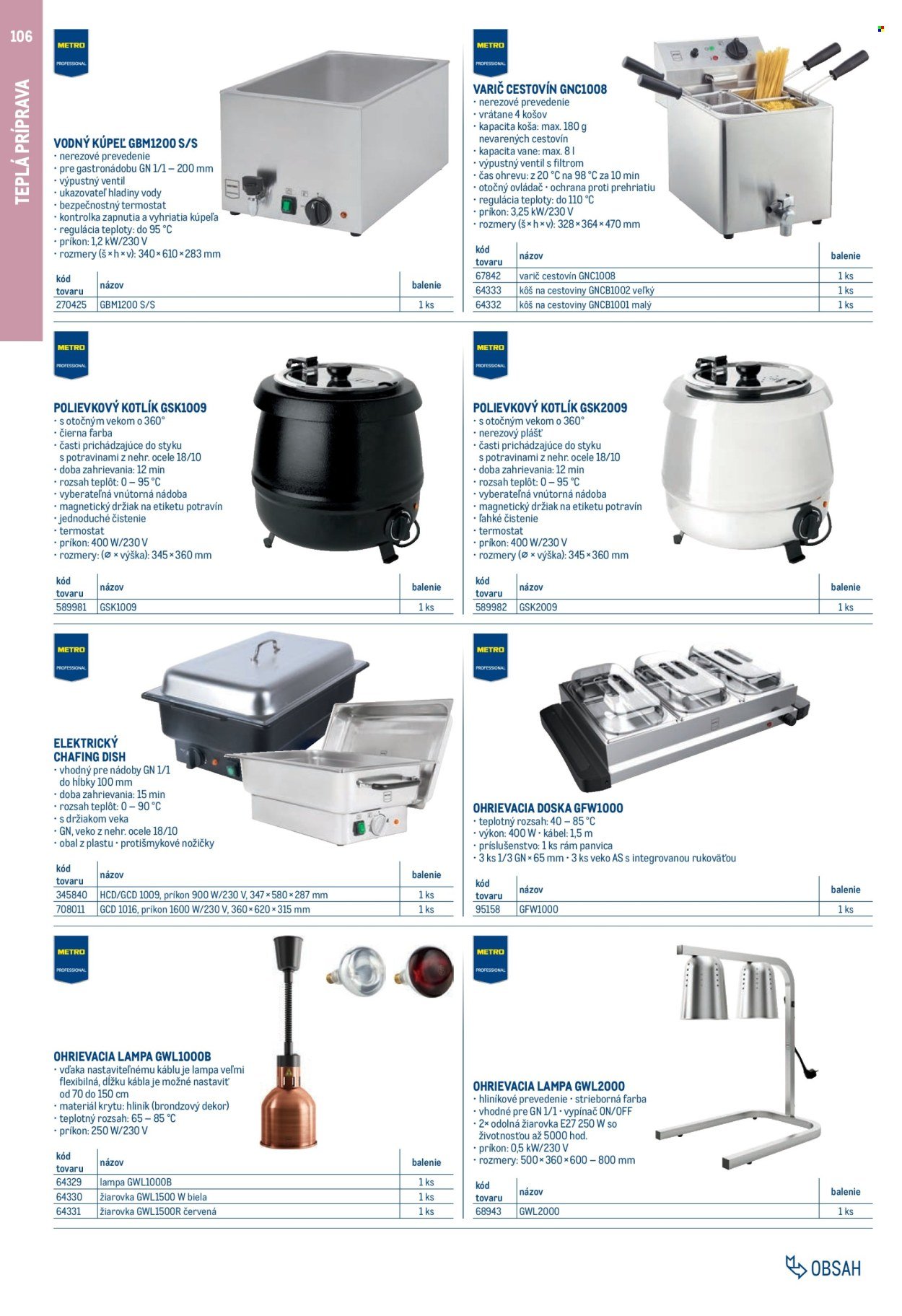 METRO leták - Gastro vybavenie a zariadenie (2025-02-01 - 2026-01-31) | 106