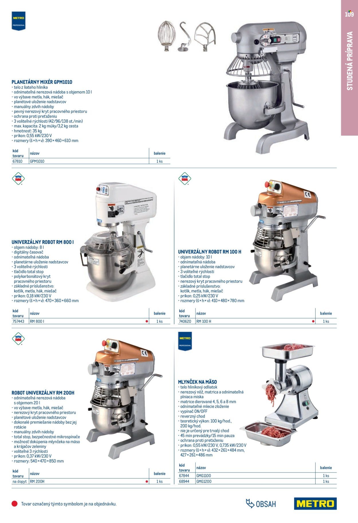 METRO leták - Gastro vybavenie a zariadenie (2025-02-01 - 2026-01-31) | 109