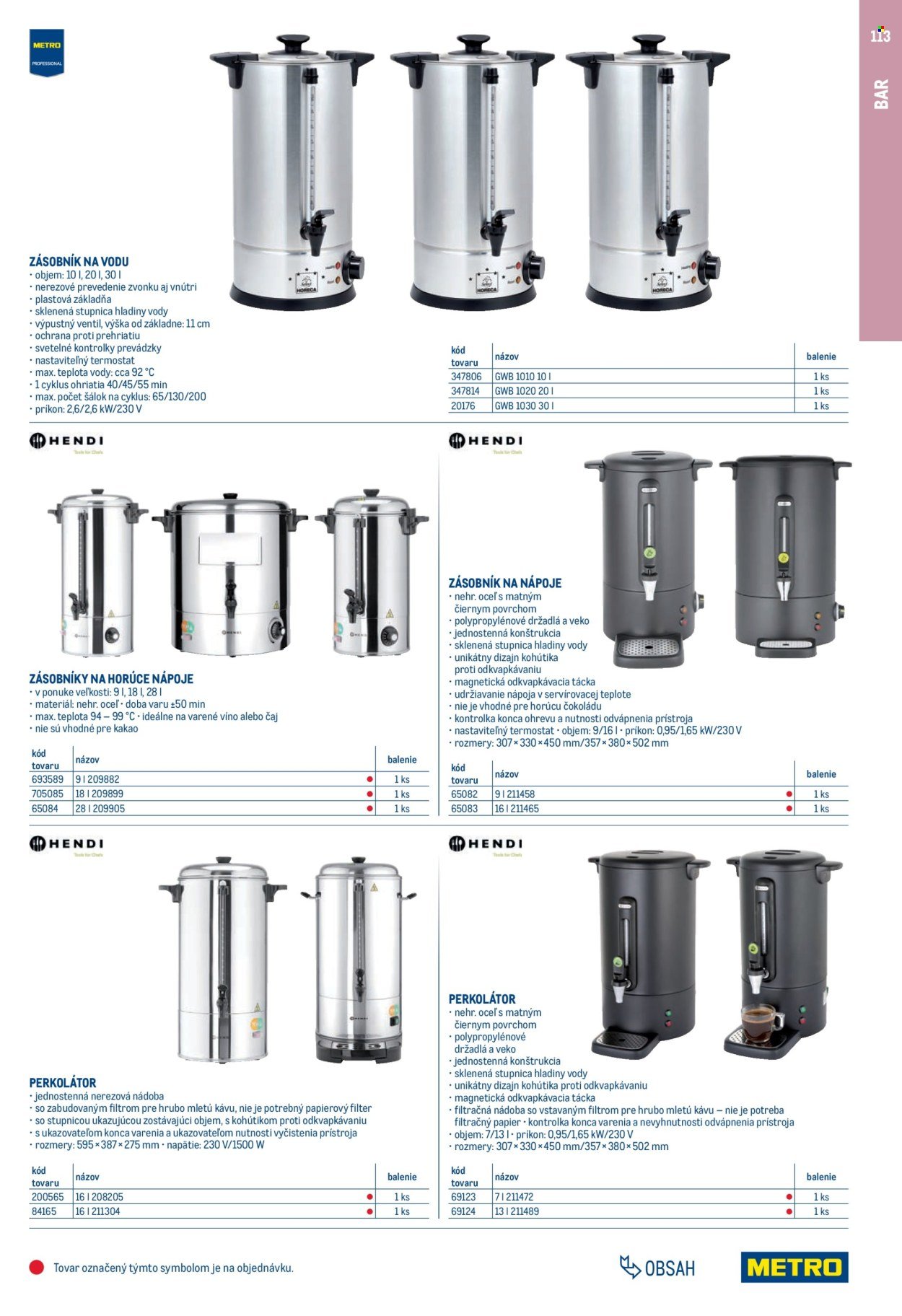 METRO leták - Gastro vybavenie a zariadenie (2025-02-01 - 2026-01-31) | 113