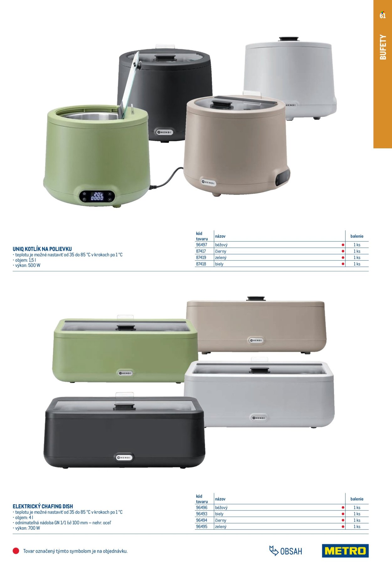 METRO leták - Gastro vybavenie a zariadenie (2025-02-01 - 2026-01-31) | 61