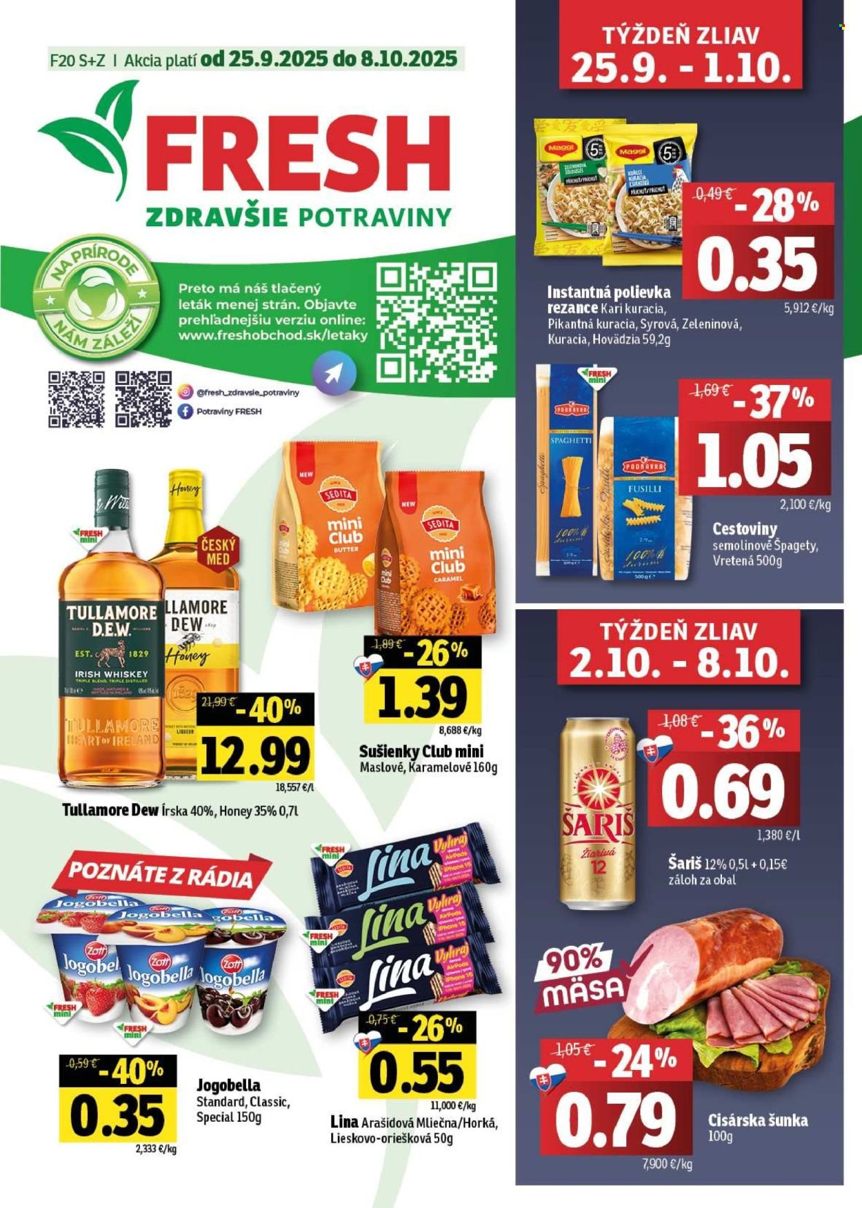 FRESH leták - Stredné a západné Slovensko (2025-09-25 - 2025-10-08) | 1