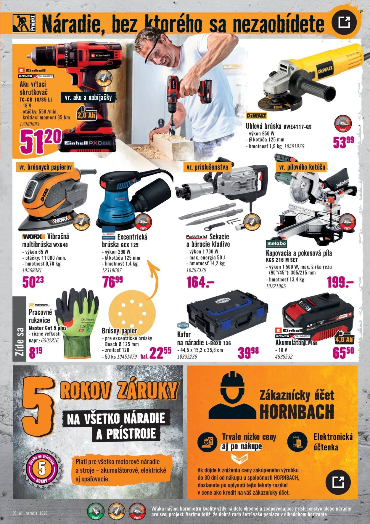 HORNBACH leták - Váš ďalší projekt - Náradie