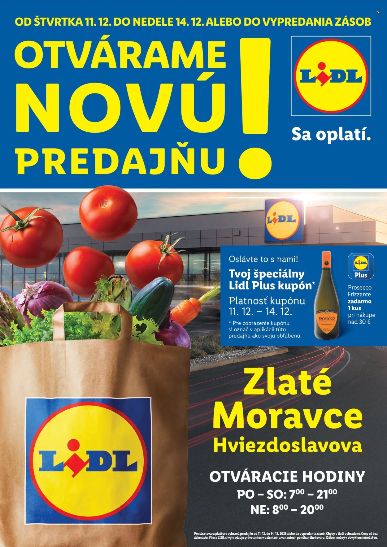 LIDL leták - Nová predajňa v Zlatých Moravciach (2025-12-11 - 2025-12-14) | 1
