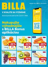 BILLA leták - Bonus leták (2026-03-30 - 2026-04-06)