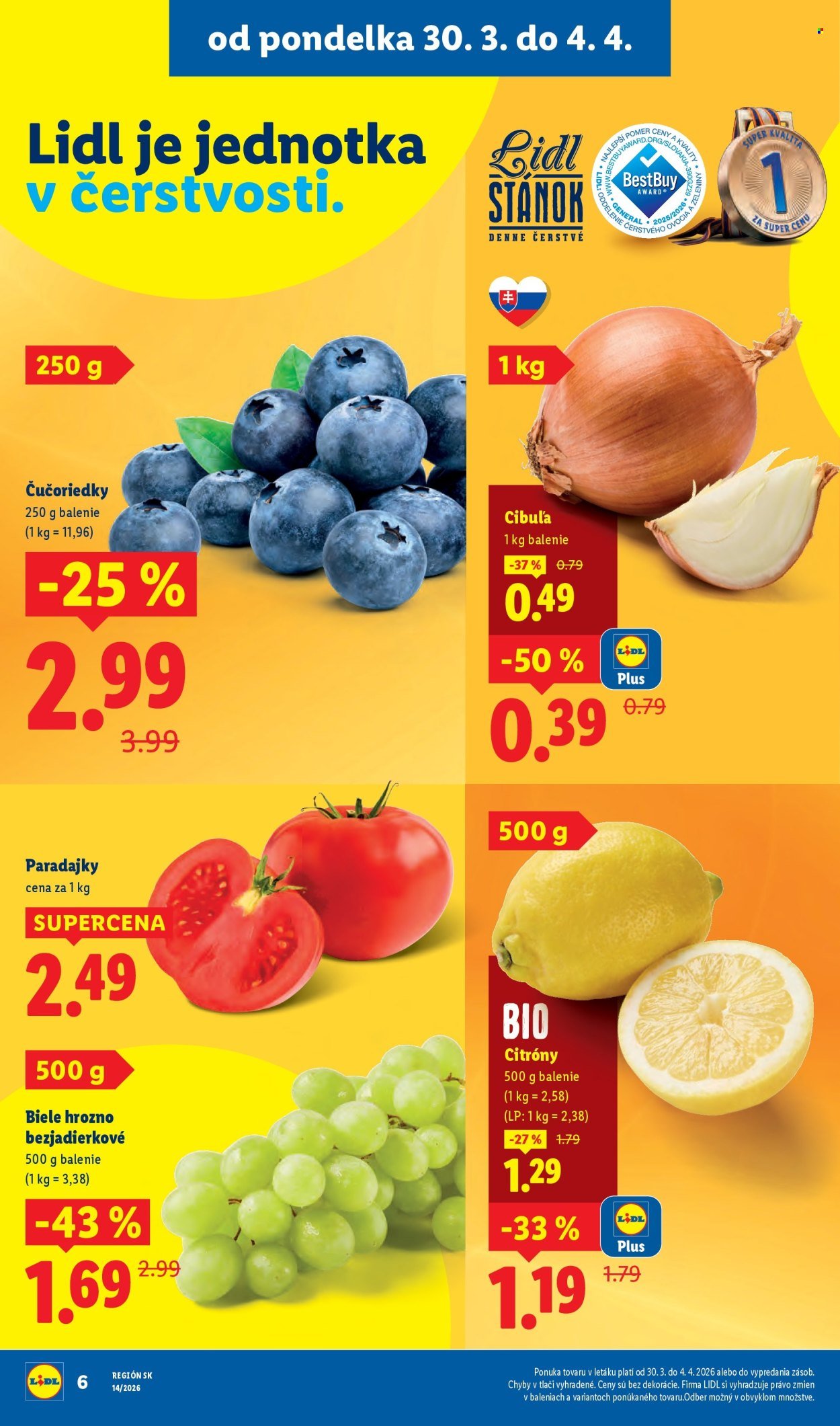 LIDL leták - Od pondelka 30.3.2026 (2026-03-30 - 2026-04-04) | 6
