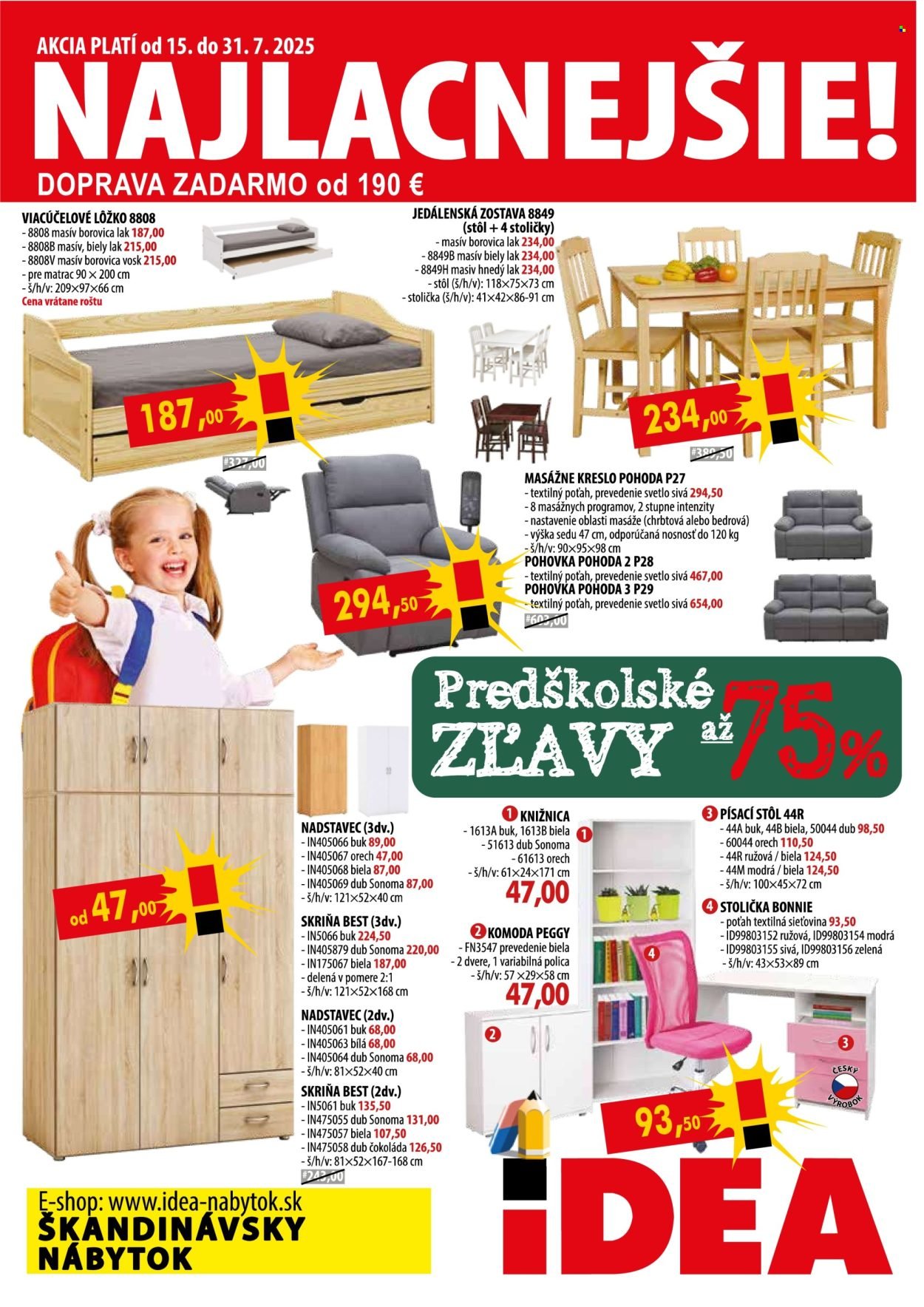 IDEA NÁBYTOK leták - Od utorka 15.7.2025 (2025-07-15 - 2025-07-31) | 1