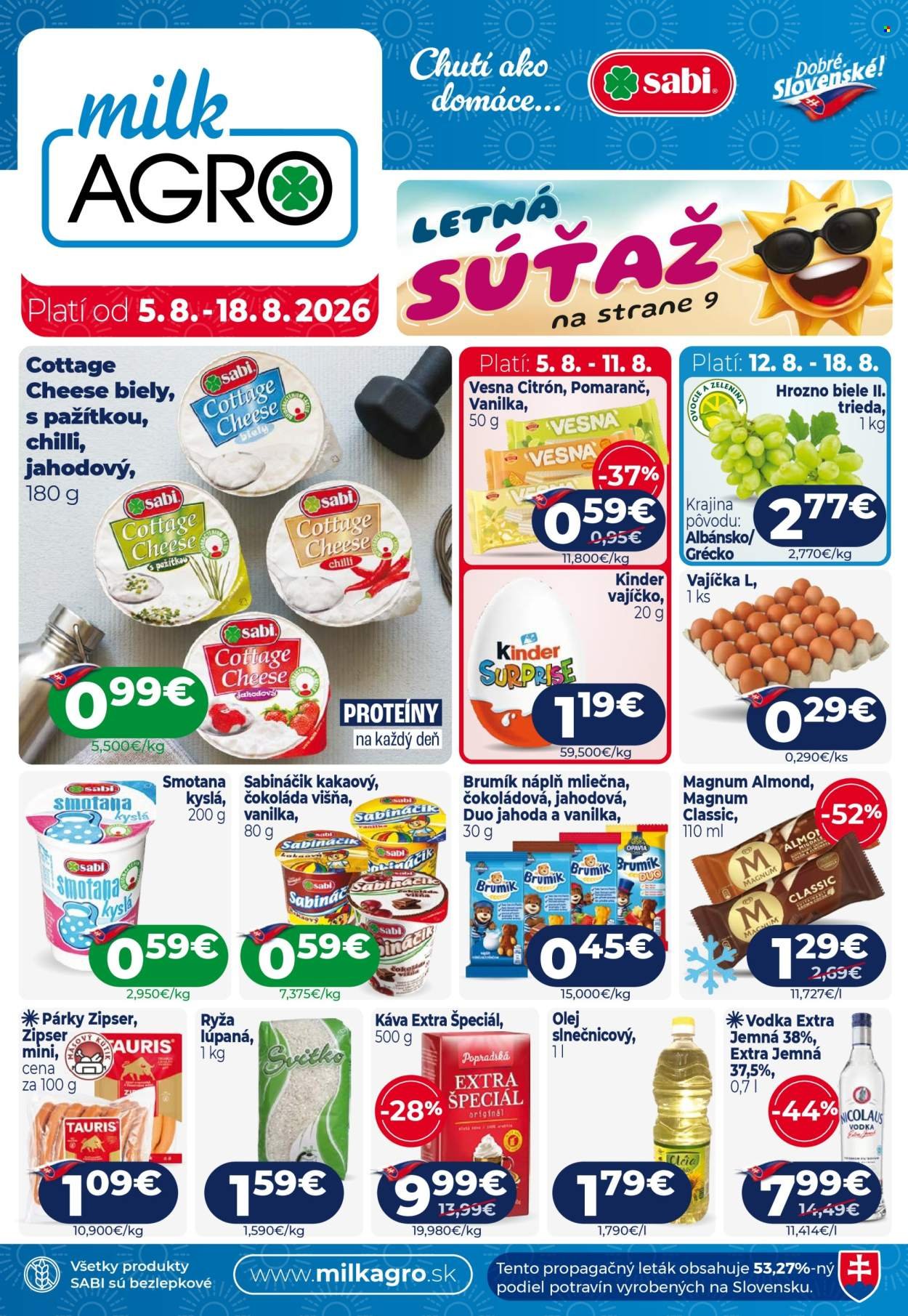 MILK AGRO leták - Od stredy 5.8.2026