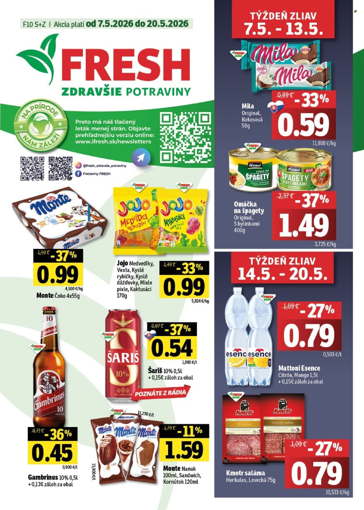 FRESH leták - Stredné a západné Slovensko (2026-05-07 - 2026-05-20) | 1