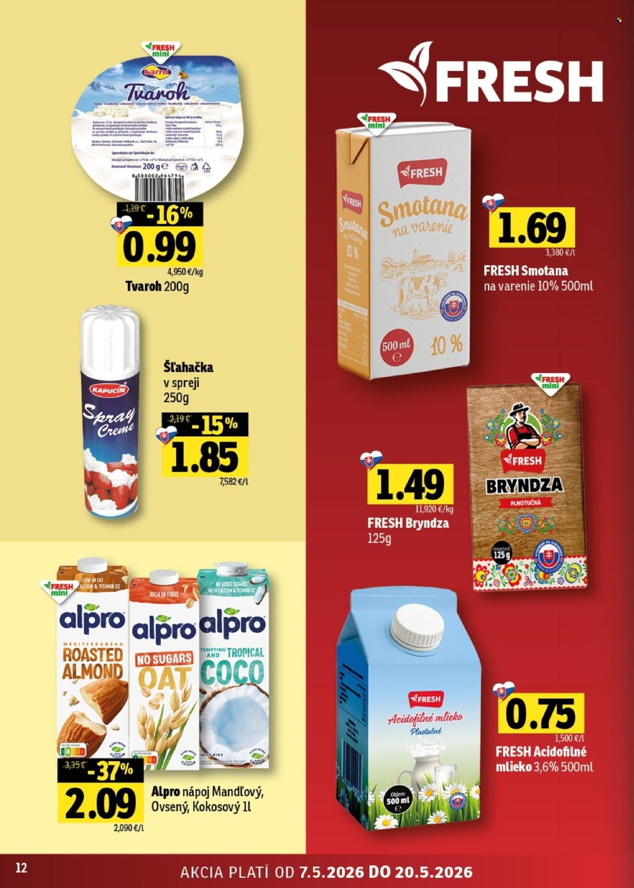 FRESH leták - Stredné a západné Slovensko (2026-05-07 - 2026-05-20) | 12