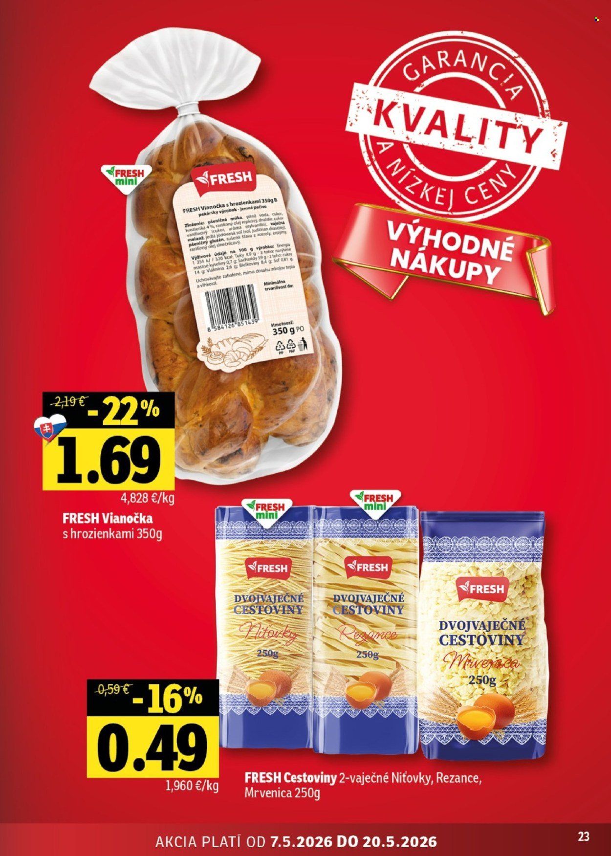 FRESH leták - Stredné a západné Slovensko (2026-05-07 - 2026-05-20) | 23