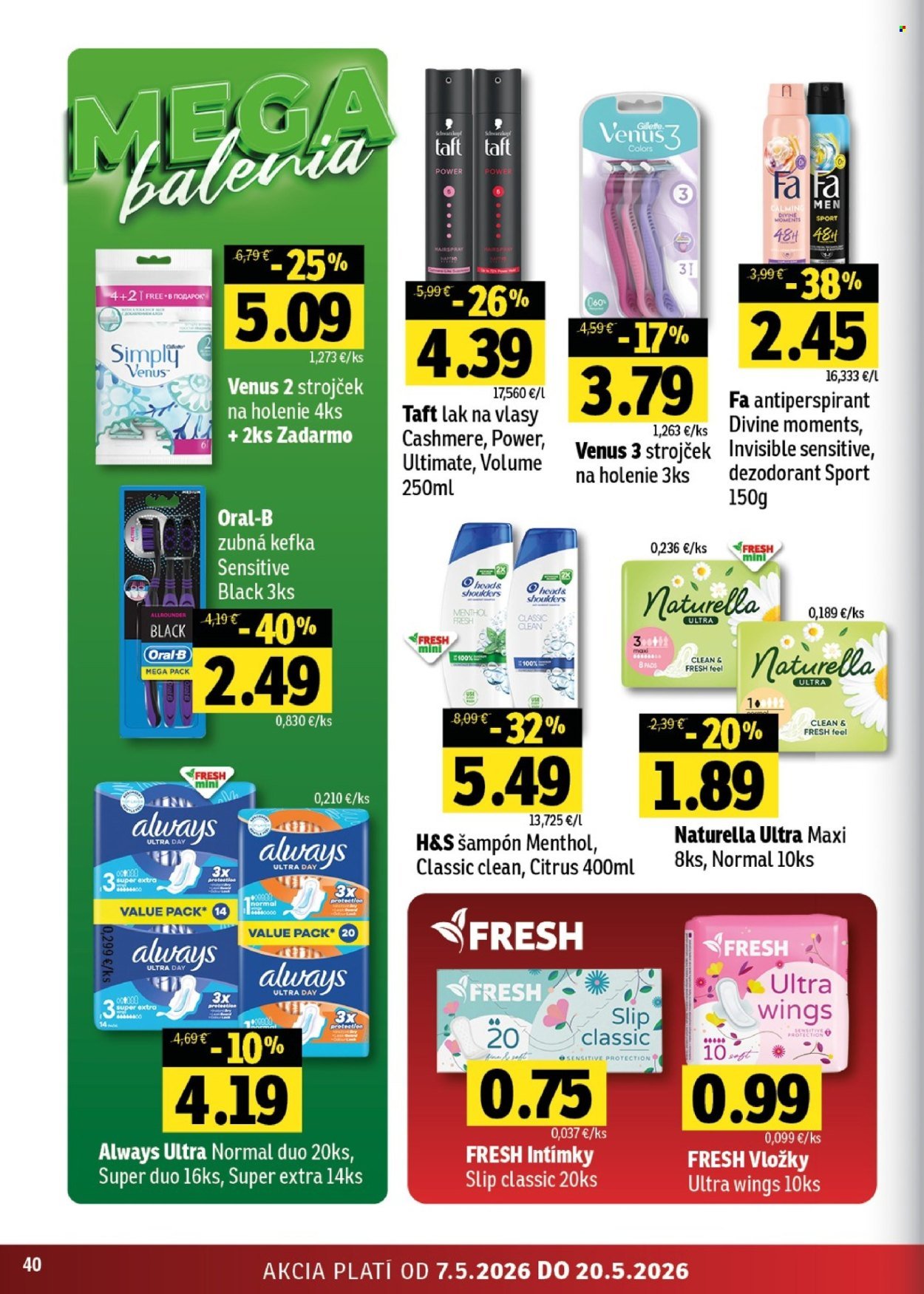 FRESH leták - Stredné a západné Slovensko (2026-05-07 - 2026-05-20) | 40