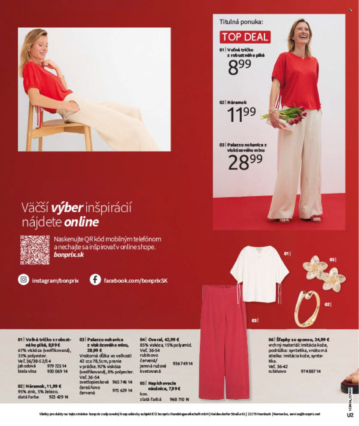 BONPRIX leták - VŠETKO NA ČERVENÚ (2026-03-31 - 2026-04-27) | 2