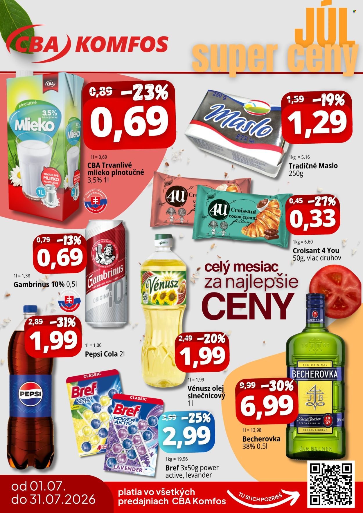 CBA KOMFOS leták - Aktuálny leták: Super ceny - Výhodne každý deň!