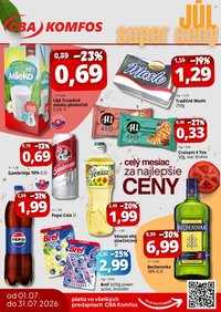 CBA KOMFOS leták - Aktuálny leták: Super ceny - Výhodne každý deň!