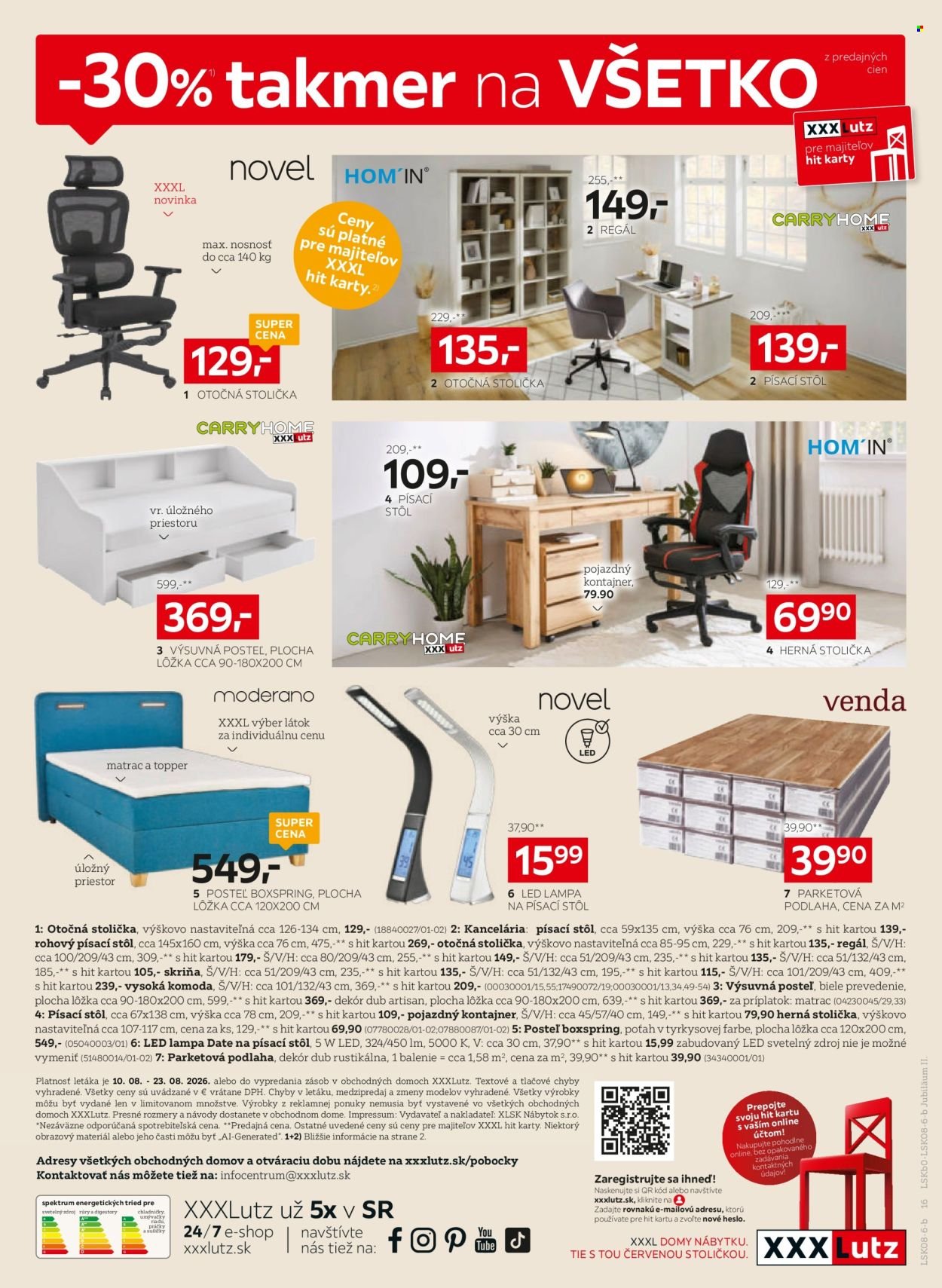 XXXLUTZ leták - Zľava 30 % takmer na všetko