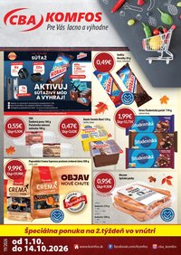 CBA KOMFOS leták - Aktuálna výhodná ponuka - nakúpiš opäť lacnejšie