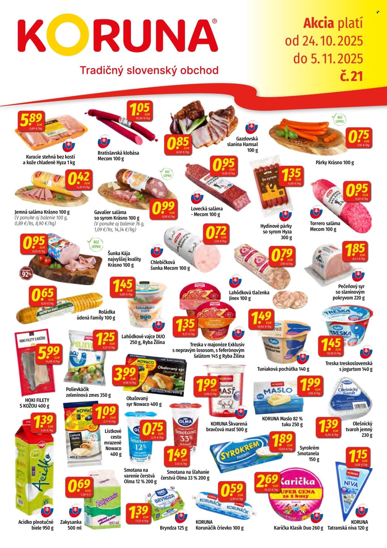 POTRAVINY KORUNA leták - Od piatka 24.10.2025 (2025-10-24 - 2025-11-05) | 1