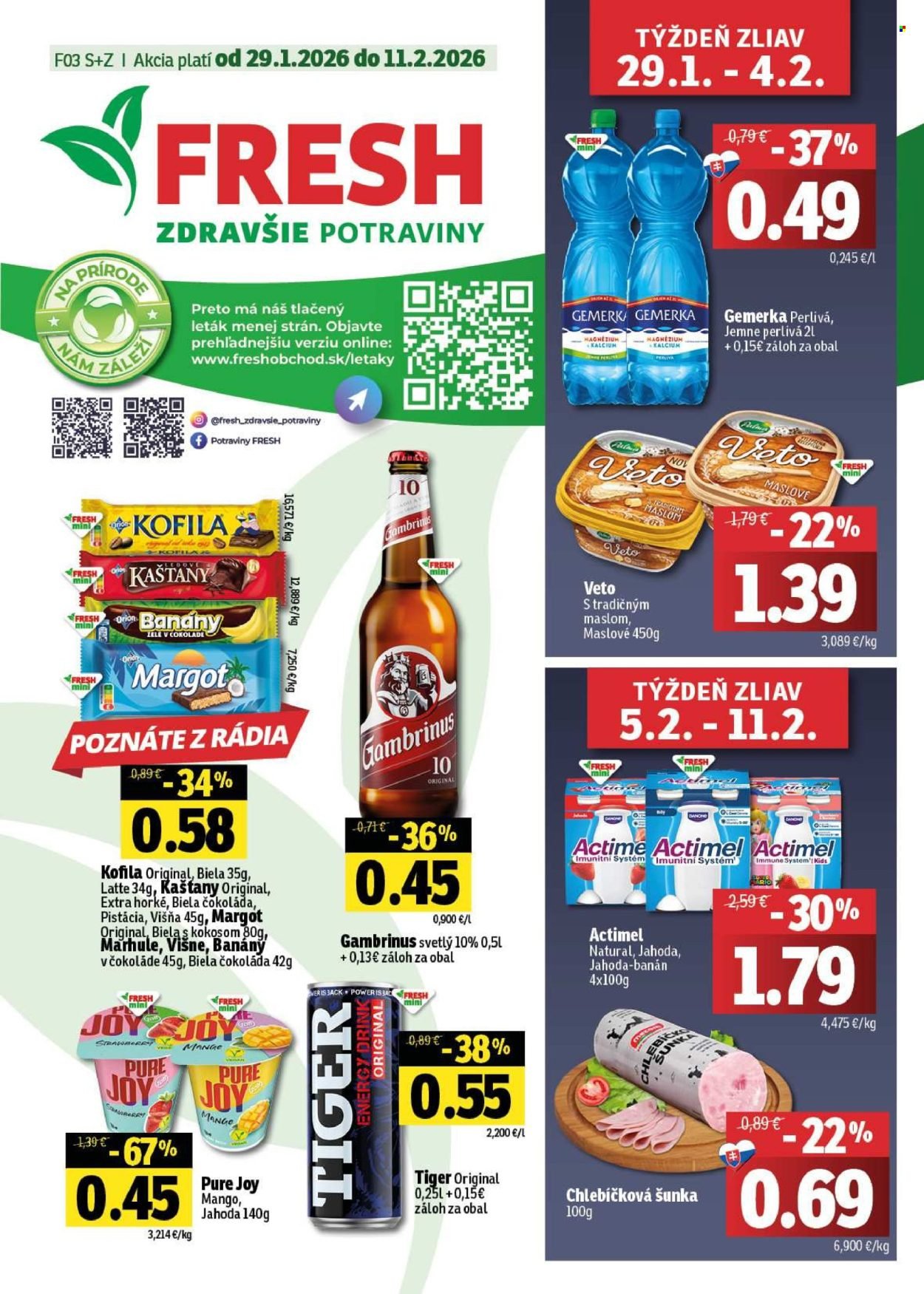 FRESH leták - Stredné a západné Slovensko (2026-01-29 - 2026-02-11) | 1